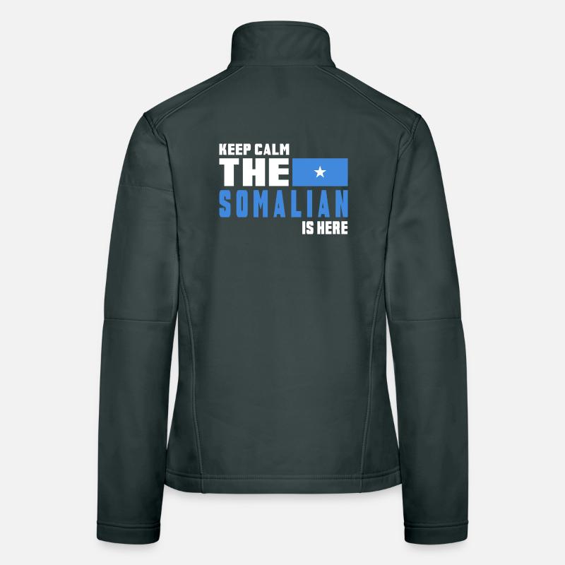 drapeau de la Somalie Keep Calm Veste en tissu softshell Femme