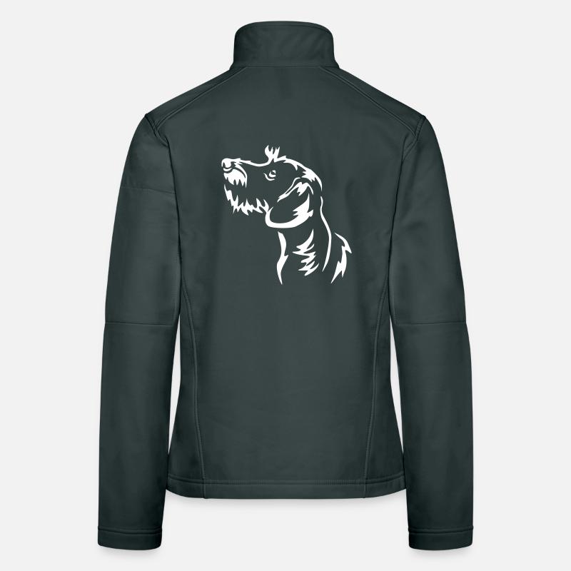 Dachshund Head "Black Edition" Women's Softshell Jacket