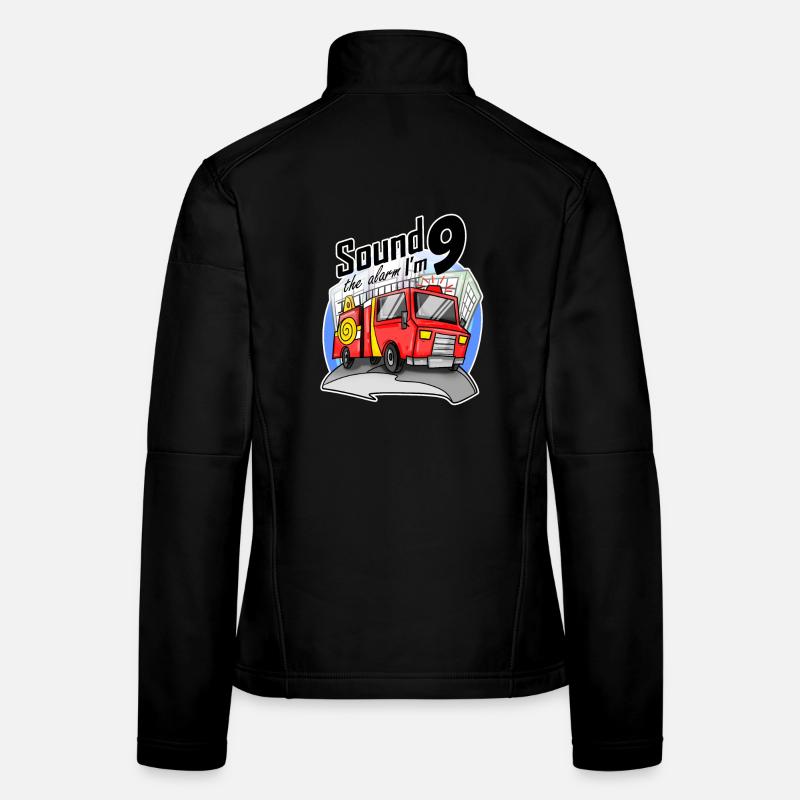 9 ans Jeune camion de pompiers voiture de pompier Veste en tissu softshell Femme