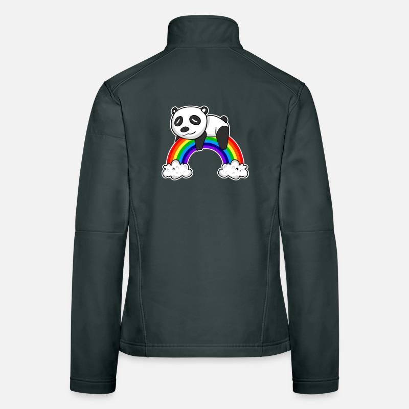 Panda arc-en-ciel Veste en tissu softshell Femme