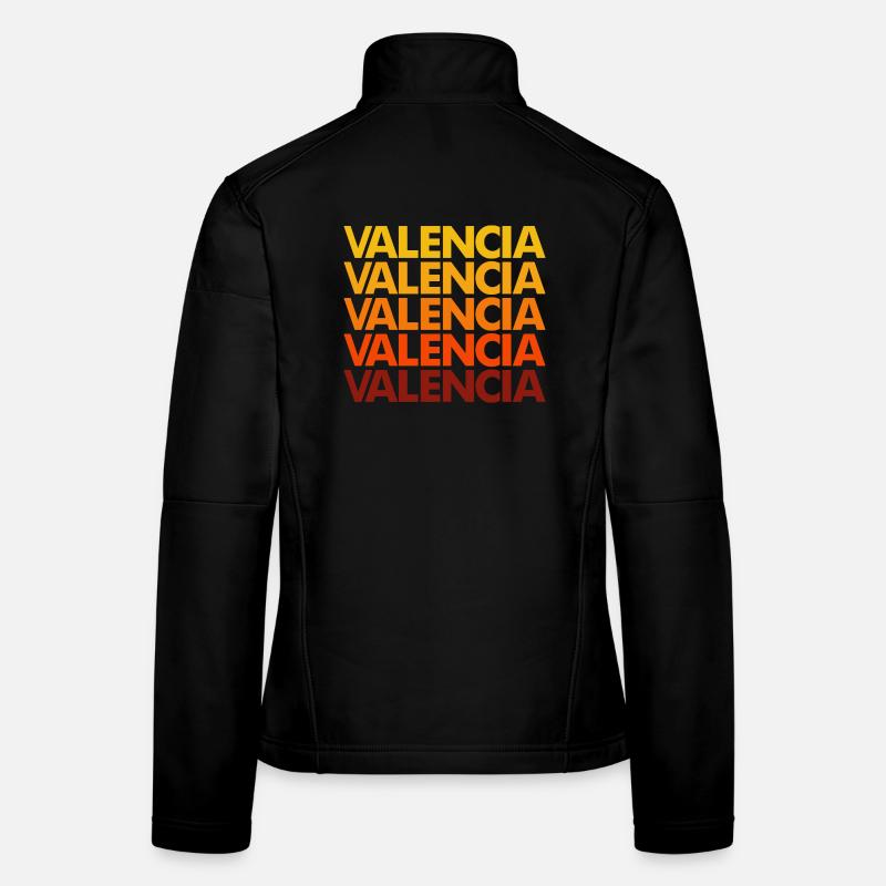 Valencia Gradient Font Stack Women's Softshell Jacket