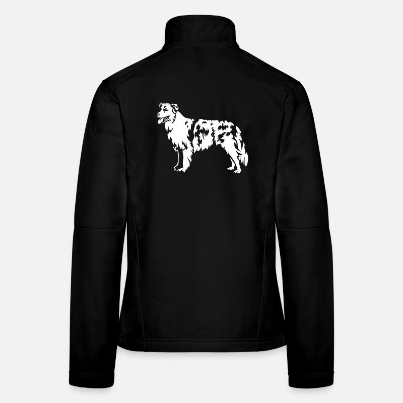 Australian Shepherd "Black Edition" Frauen Softshelljacke