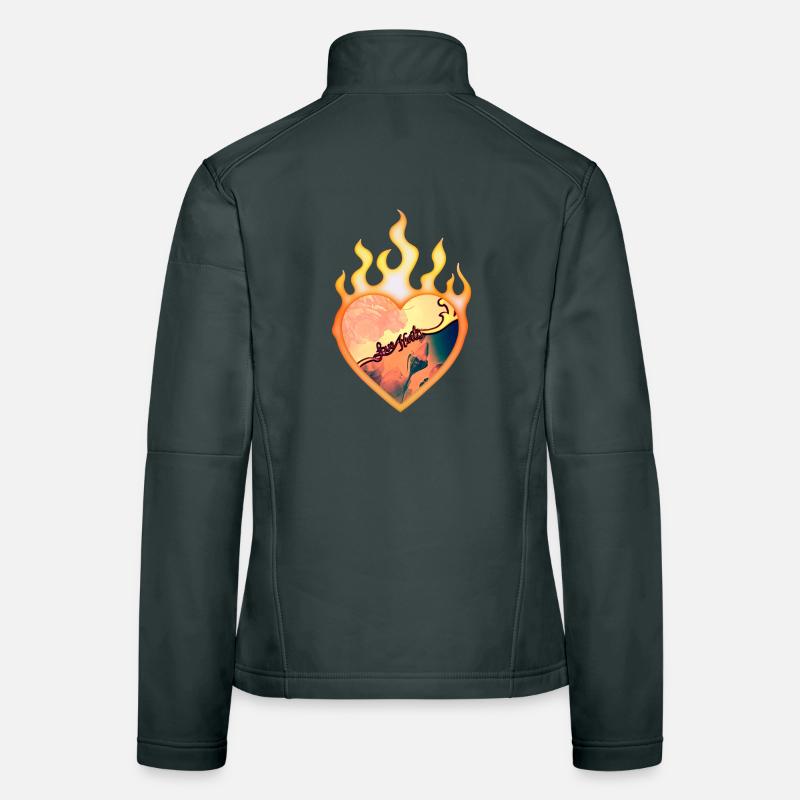 wunderbares Blumendesign Frauen Softshelljacke