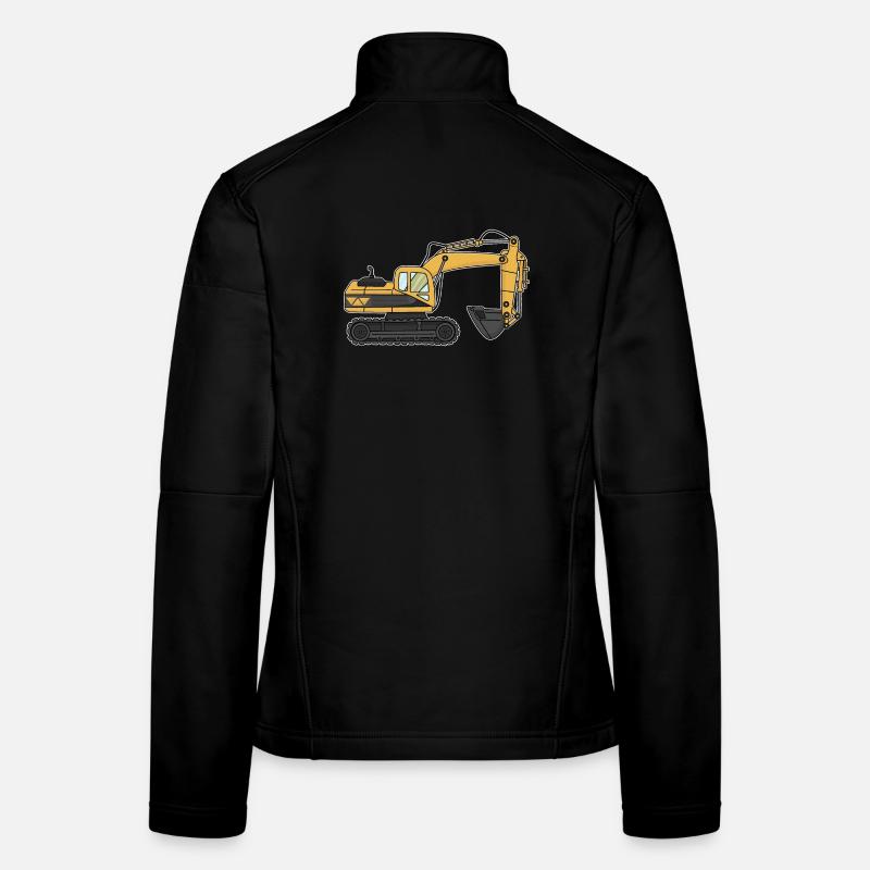 Excavator, construction site Women's Softshell Jacket
