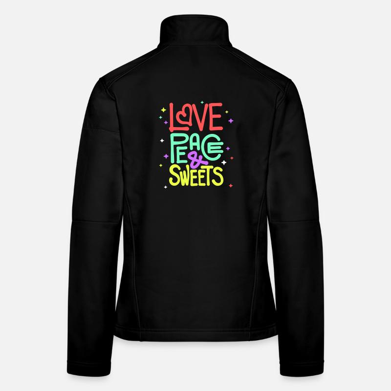 Sweets Statement Dessert avec une dent sucrée Veste en tissu softshell Femme