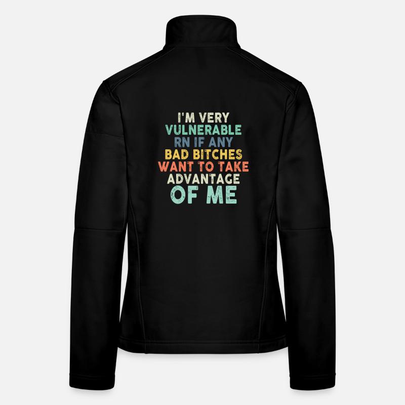 Je suis très vulnérable IA Veste en tissu softshell Femme