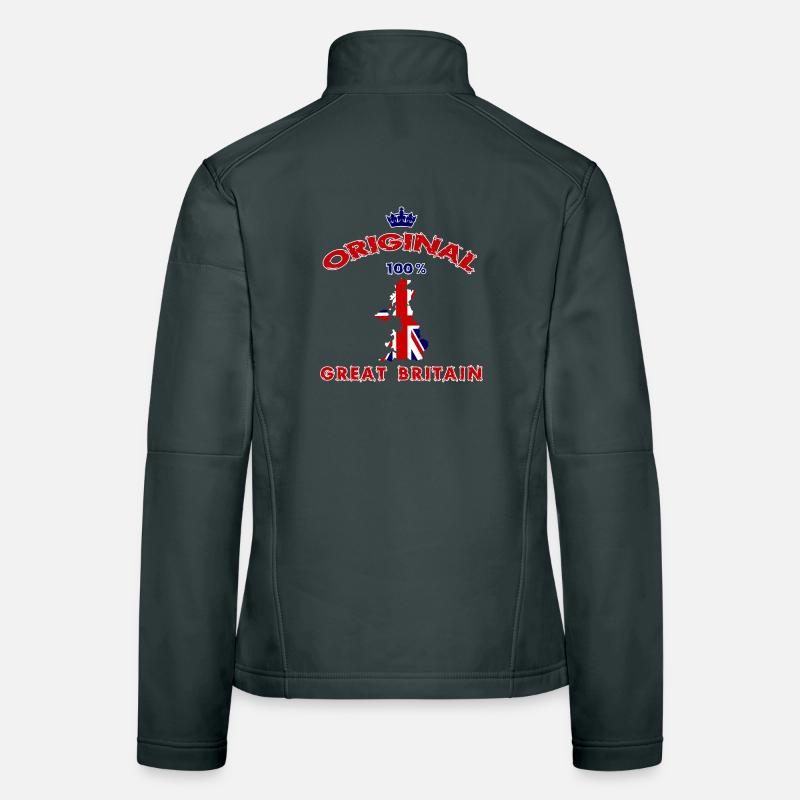 Great Britain original 100% flags design Women's Softshell Jacket
