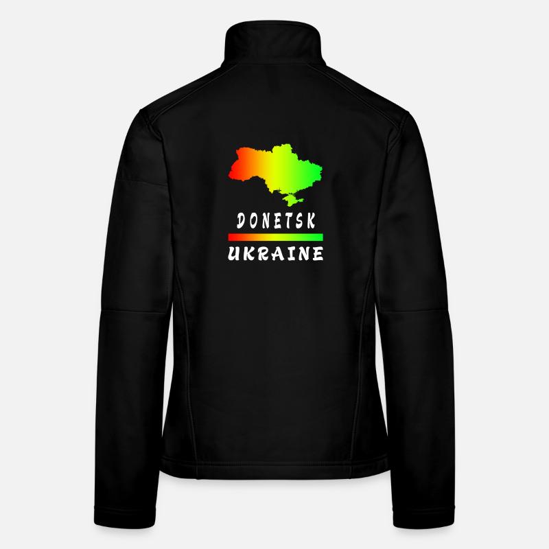 Donetsk Ukraine Regenbogen Design Frauen Softshelljacke
