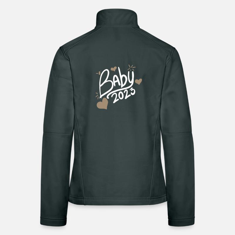 Bébé 2023 - Naissance Enceinte 2023 Grossesse Veste en tissu softshell Femme