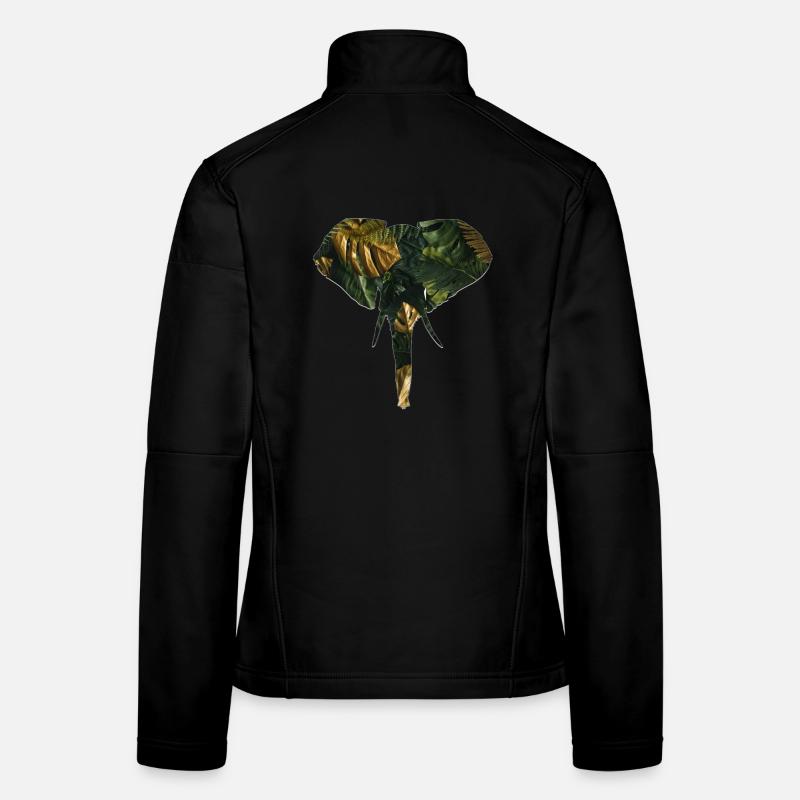 Éléphant dans la jungle Veste en tissu softshell Femme