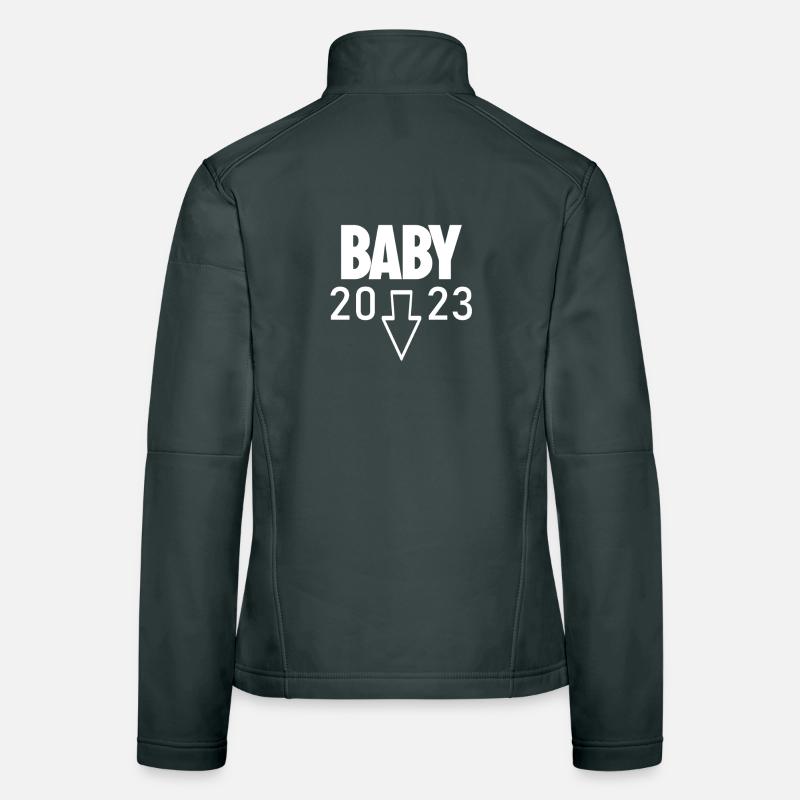 Bébé 2023 - Naissance Enceinte 2023 Grossesse Veste en tissu softshell Femme