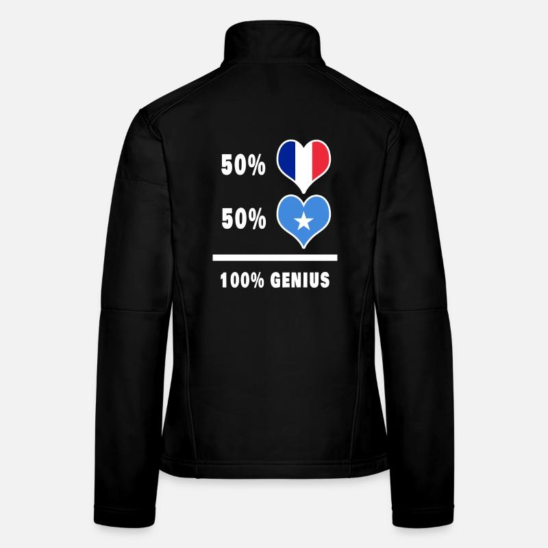 Frankreich und Somalia Genius / Geschenk Frauen Softshelljacke