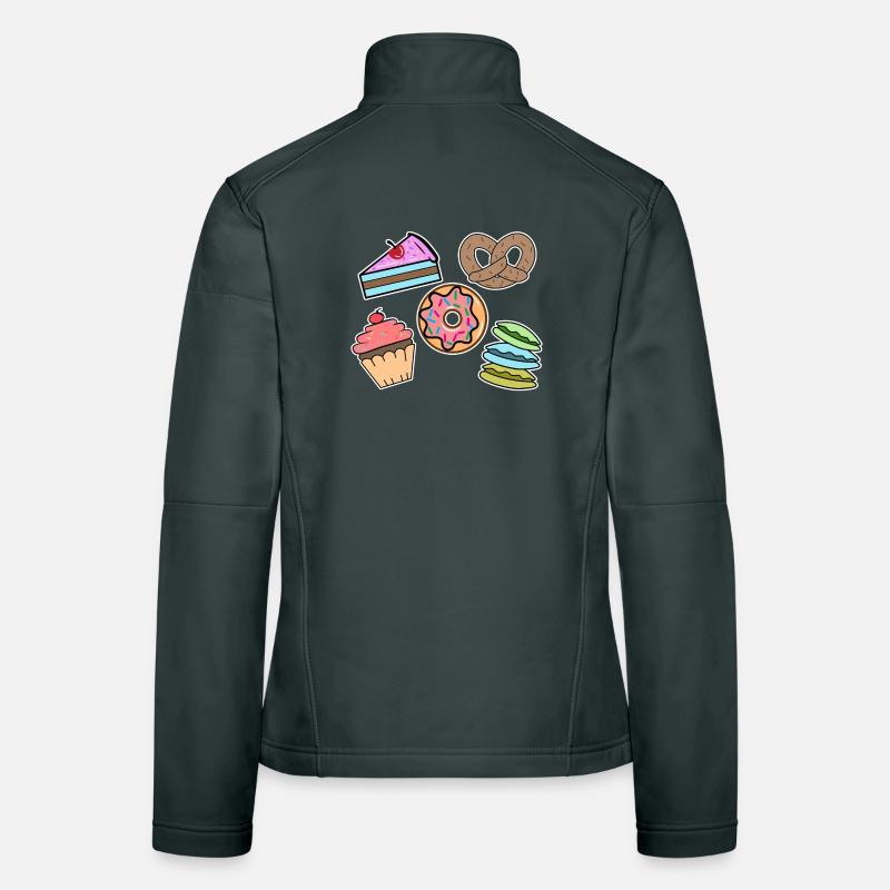 Sweets Snacking Cake Cookies Cupcake Donut Women's Softshell Jacket