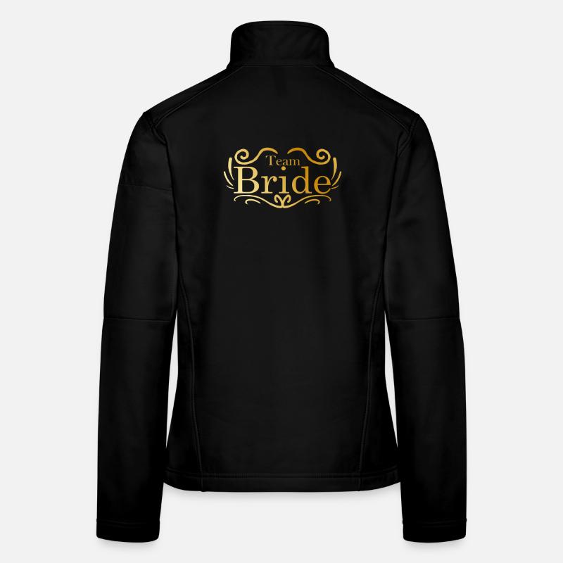 Team Braut in Gold Hochzeitsfeier Frauen Softshelljacke