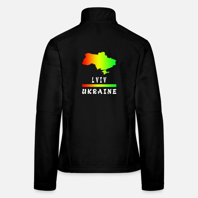 Lwiw Ukraine Regenbogen Design Frauen Softshelljacke