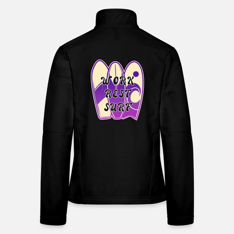 Surfing Spruch Design Frauen Softshelljacke