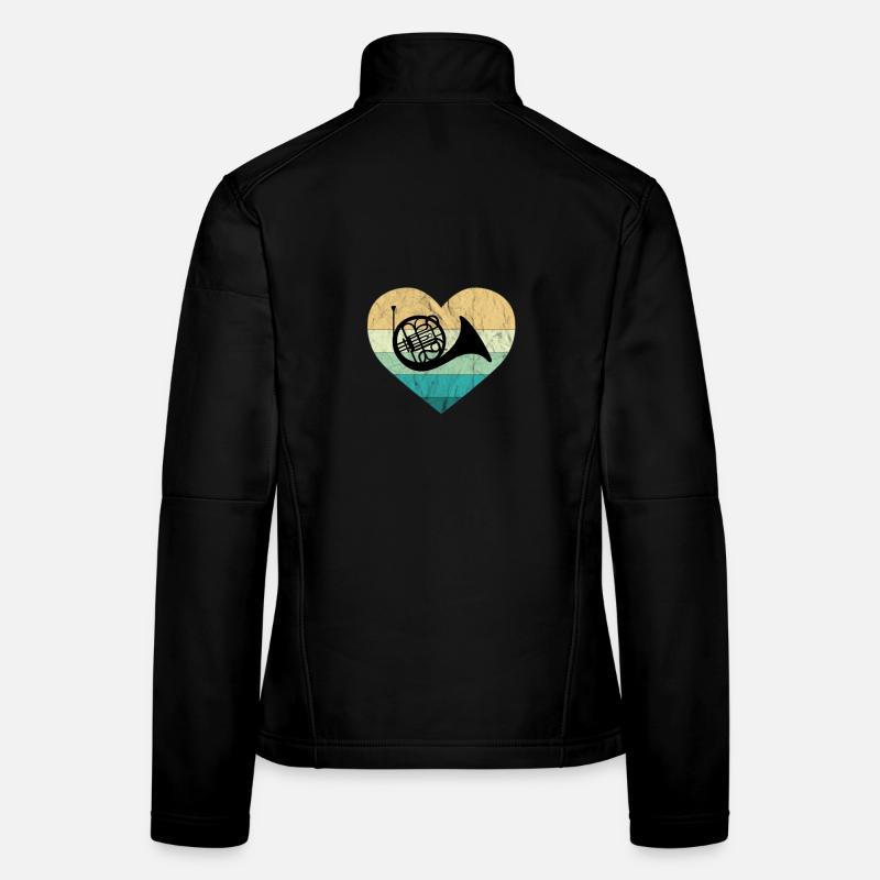 Le corniste adore jouer du cor Français du cor dans l’orchestre Veste en tissu softshell Femme