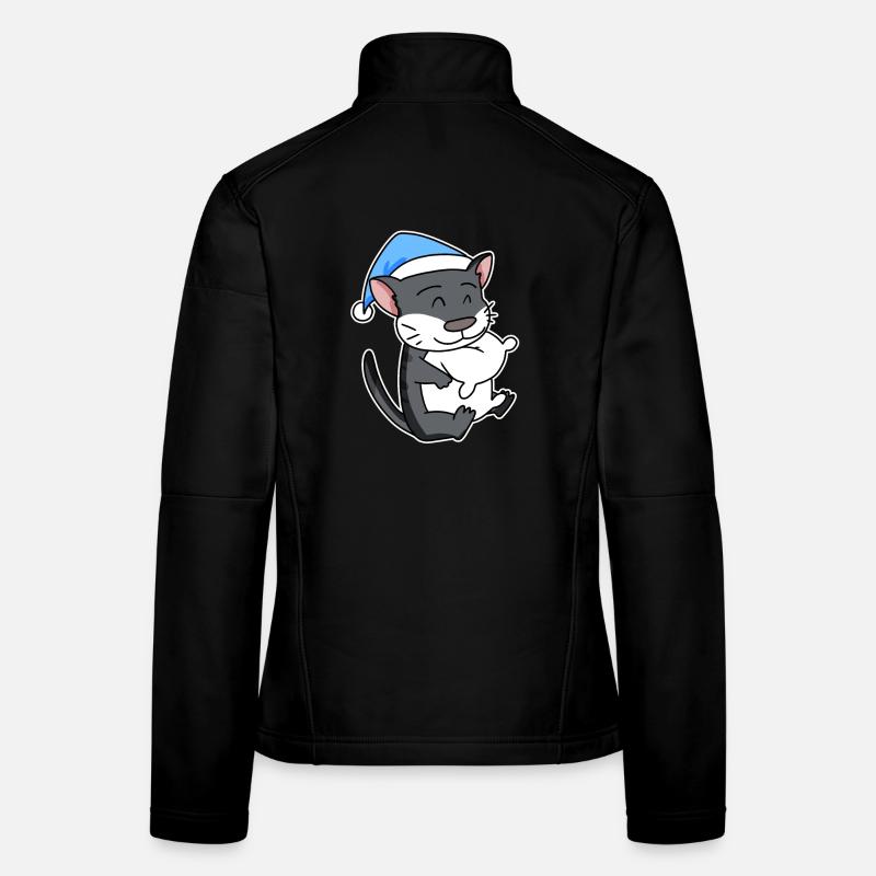 Chat Cat Race Norwegian Forest Cat Veste en tissu softshell Femme
