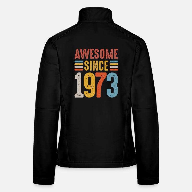 Awesome Since 1973 Retro Badge - Women's Softshell Jacket - black