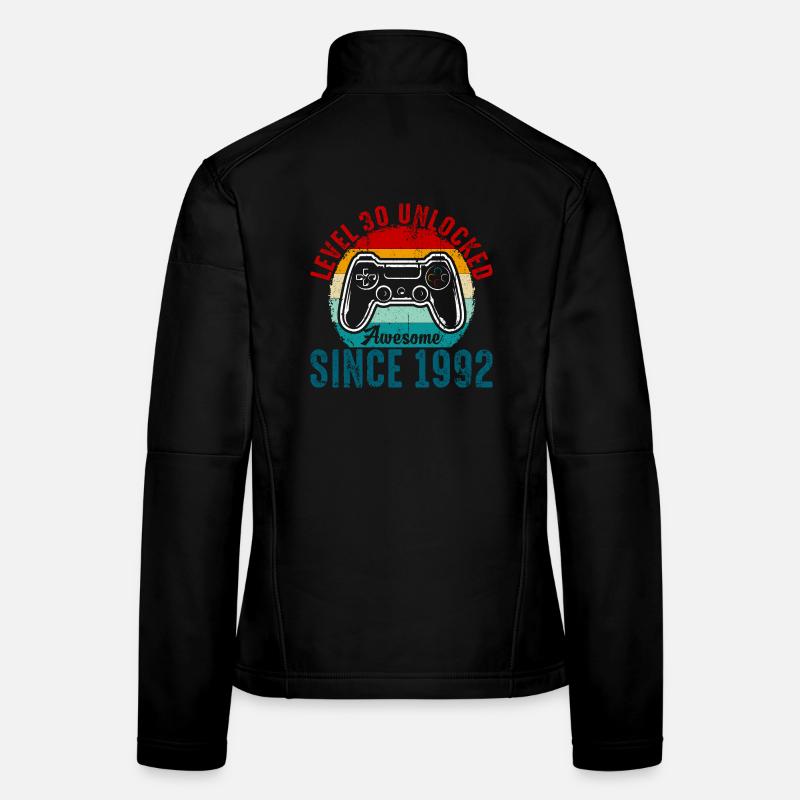 Level 30 Entsperrtes Retro-Controller-Tee Frauen Softshelljacke