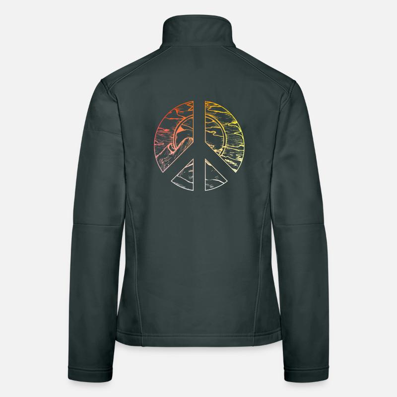 Friedenszeichen Peace Design Frauen Softshelljacke