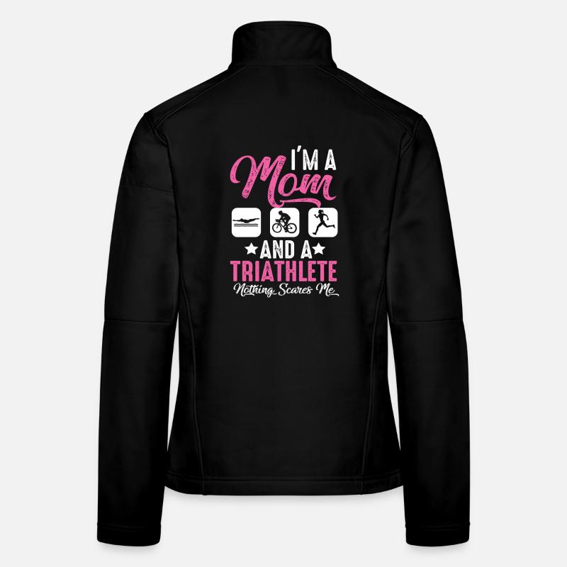 Je suis une mère et une triathlète Veste en tissu softshell Femme