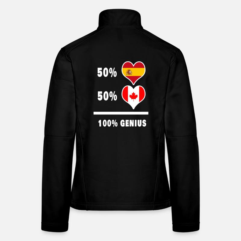 Canada and Spain genius / gift Women's Softshell Jacket