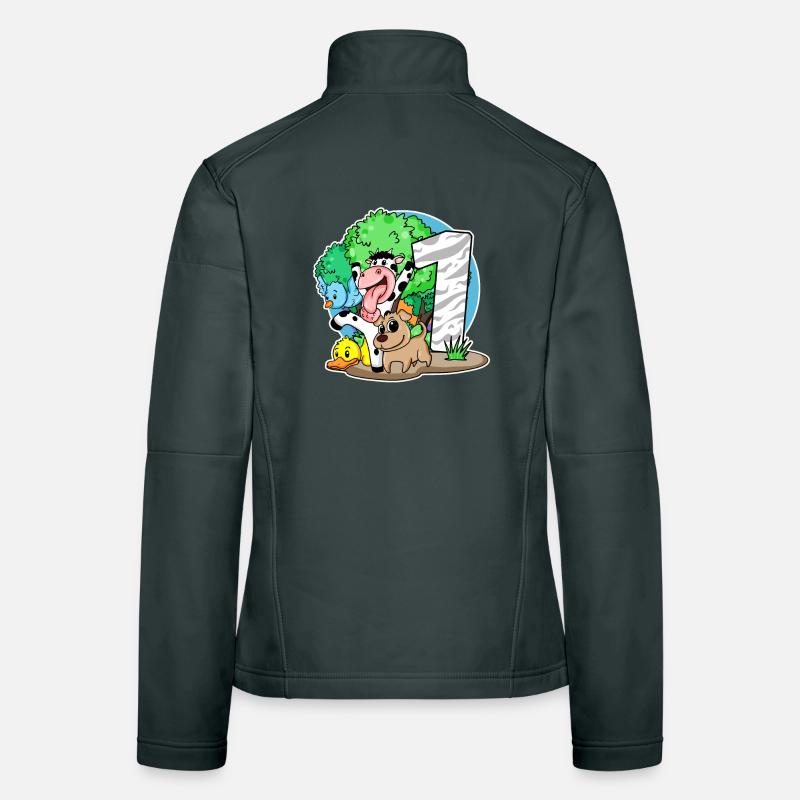 1er anniversaire Animaux mignons 1 an Veste en tissu softshell Femme