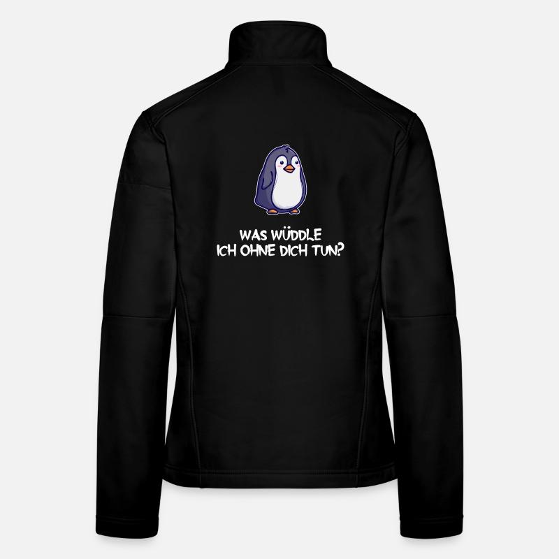 Pinguin Tier Vogel Statement Zoo Seevogel Frauen Softshelljacke