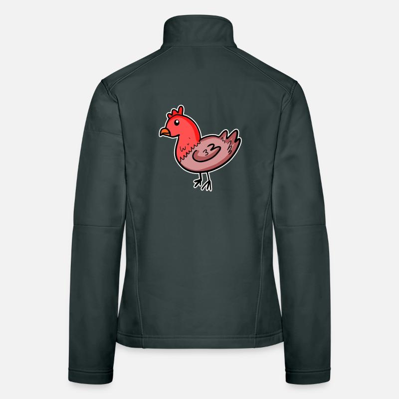Huhn Comic Frauen Softshelljacke