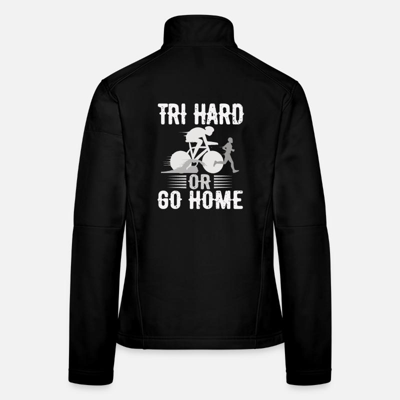 Tri Hard ou Go Home Triathlon Veste en tissu softshell Femme