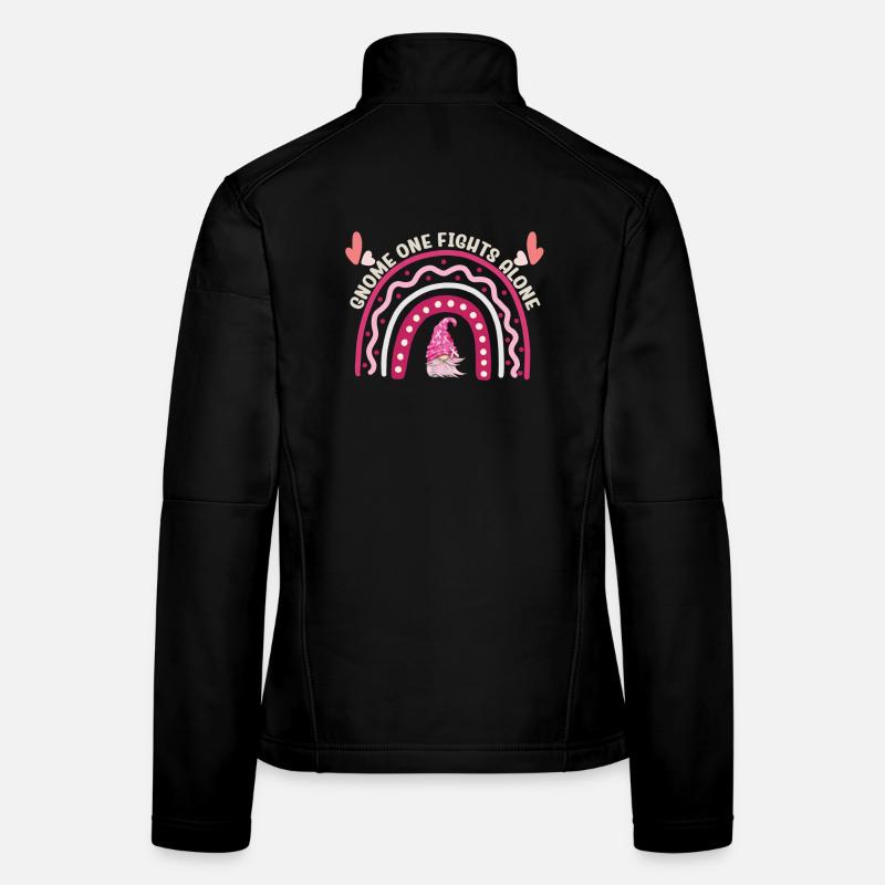 Gnome One Fights Alone Breast Cancer Women's Softshell Jacket