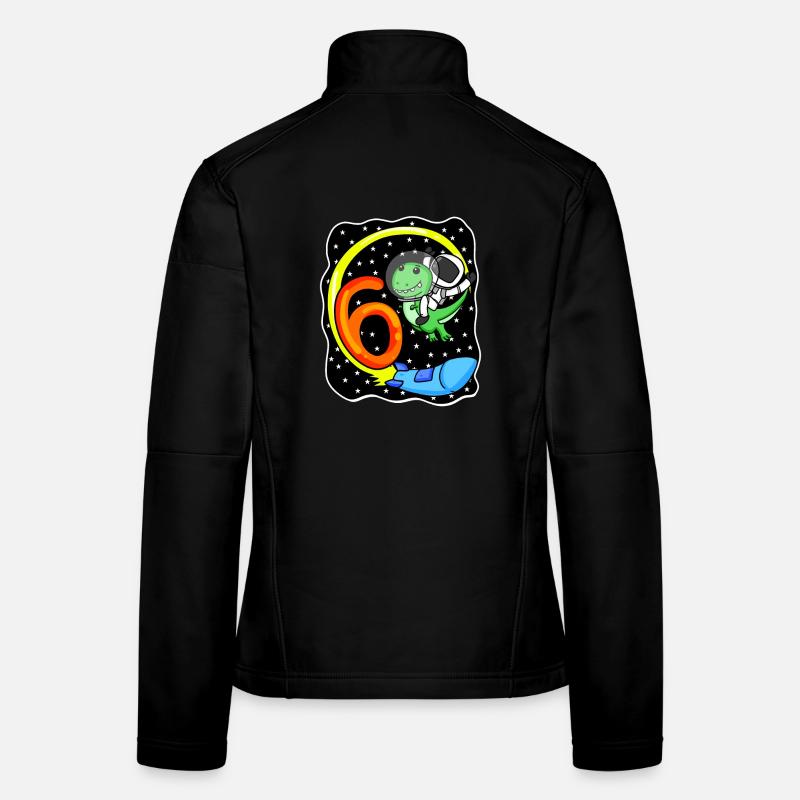 Young 6 years old dinosaur astronaut Women's Softshell Jacket