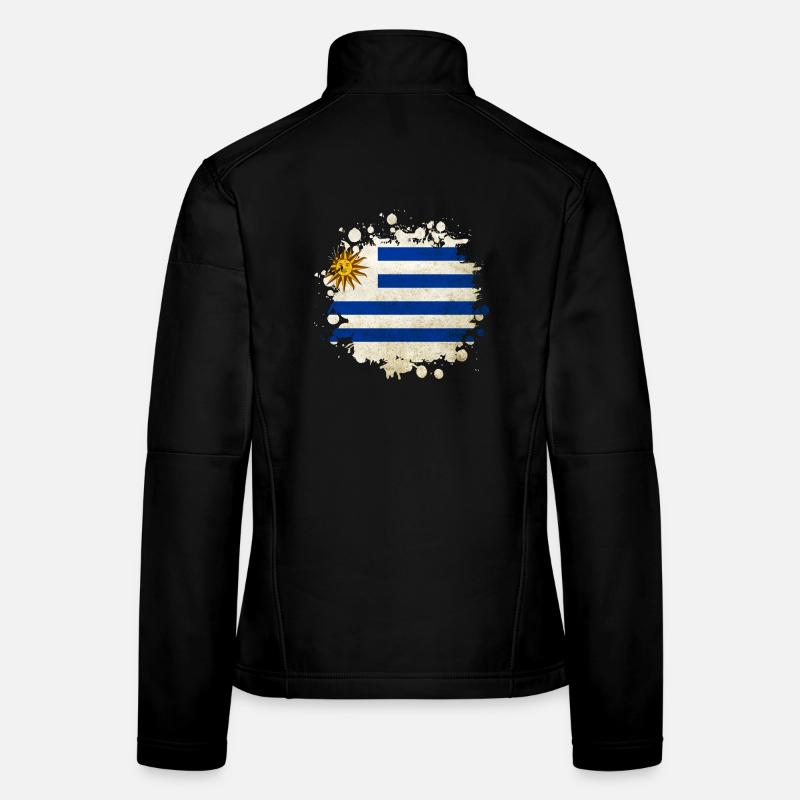 Uruguay Klecks Flaggen Design Frauen Softshelljacke