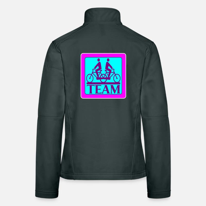 PROBLÈMES D’ÉQUIPE - MOTO Veste en tissu softshell Femme
