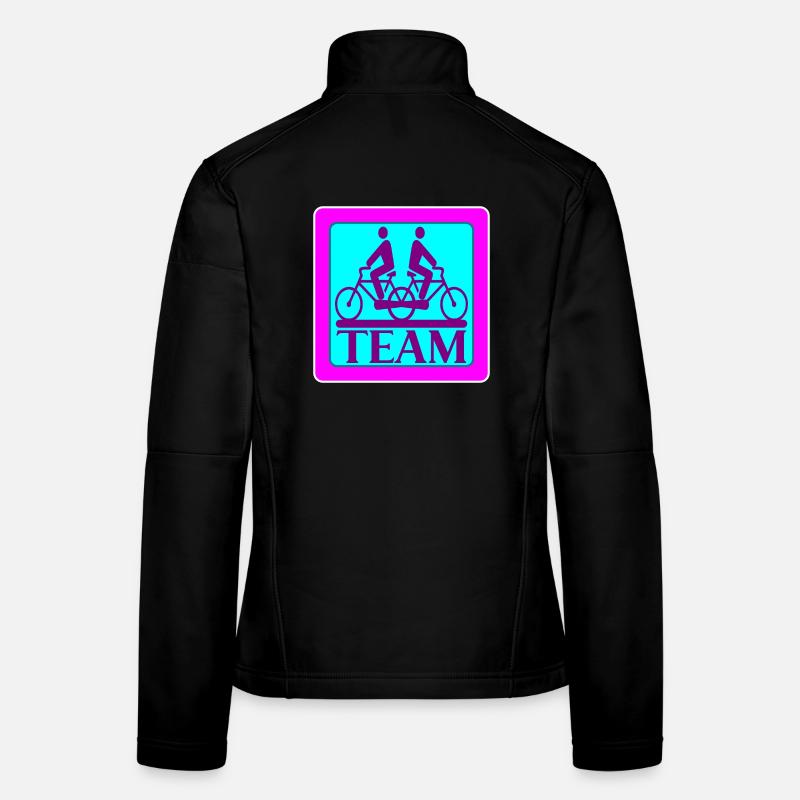 PROBLÈMES D’ÉQUIPE - MOTO Veste en tissu softshell Femme