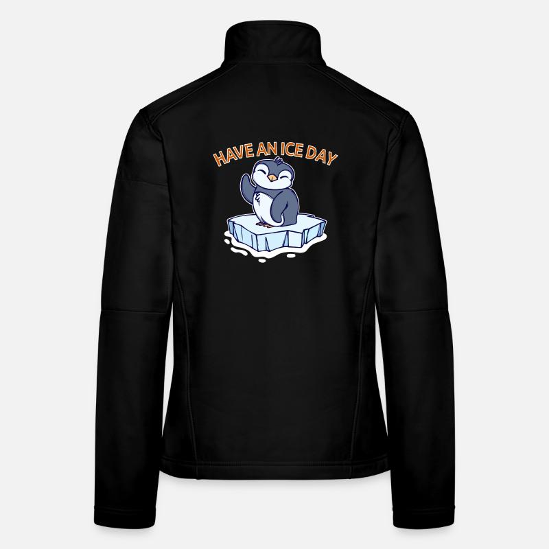 Antarctica Ice Cold Penguin Statement Seabird Women's Softshell Jacket