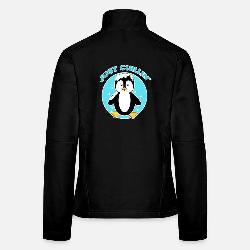 Déclaration de pingouin Ice Cold Bird Snow Animal Veste en tissu softshell Femme