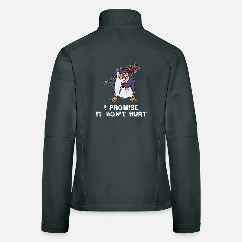 Seevogel Tier Pinguin Zoo Südpol Vogel Statement Frauen Softshelljacke