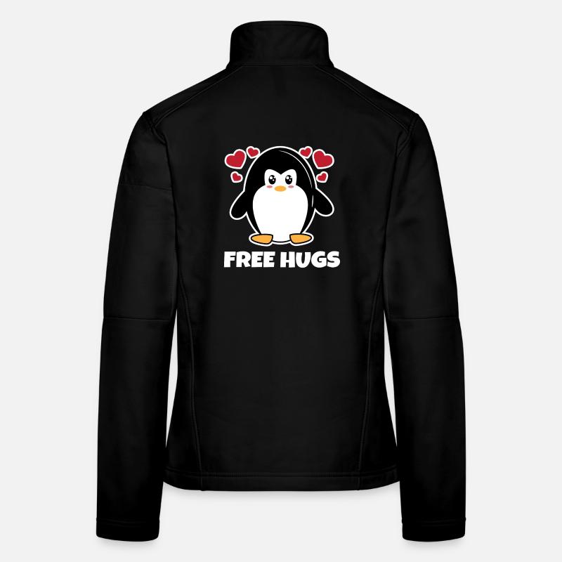 Seevogel Herz Tier Antarktis Süß Pinguin Statement Frauen Softshelljacke
