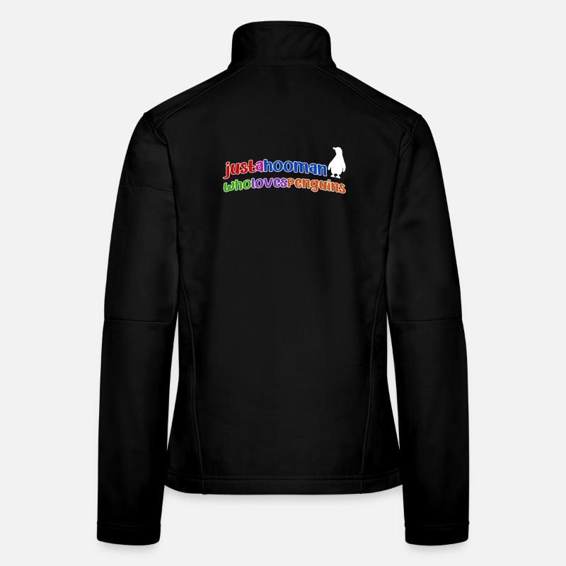 Bird Animal Penguin Zoo Pôle Sud Déclaration Oiseau de mer Veste en tissu softshell Femme