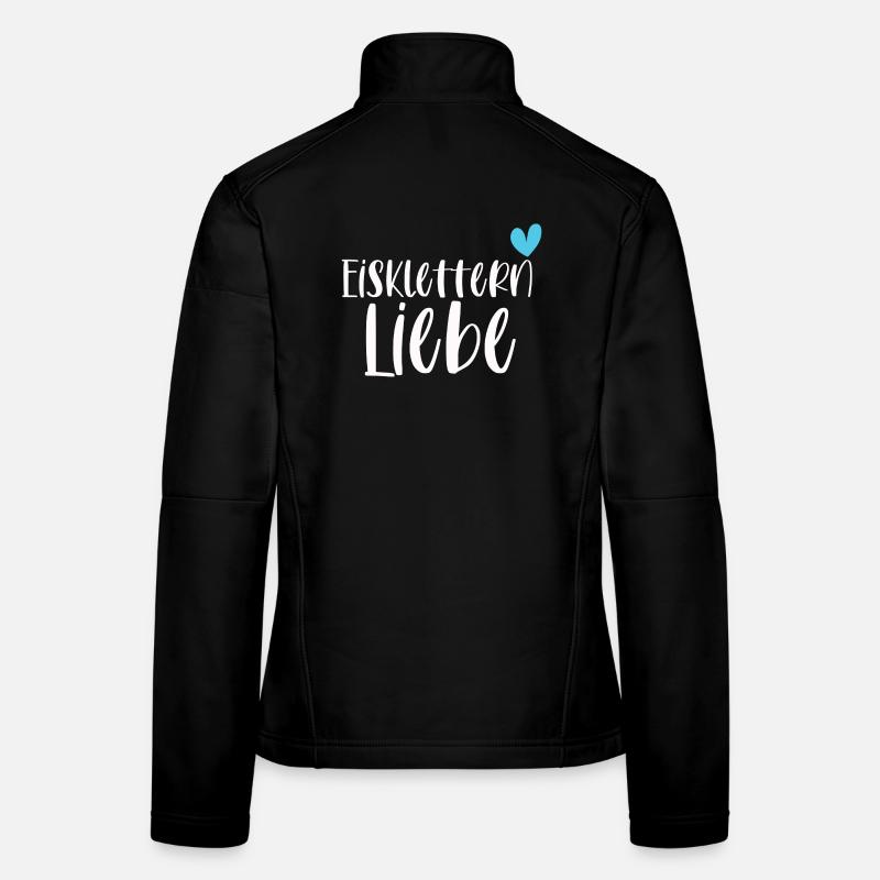 Klettern Eisklettern Liebe Eispickel Geschenk Frauen Softshelljacke