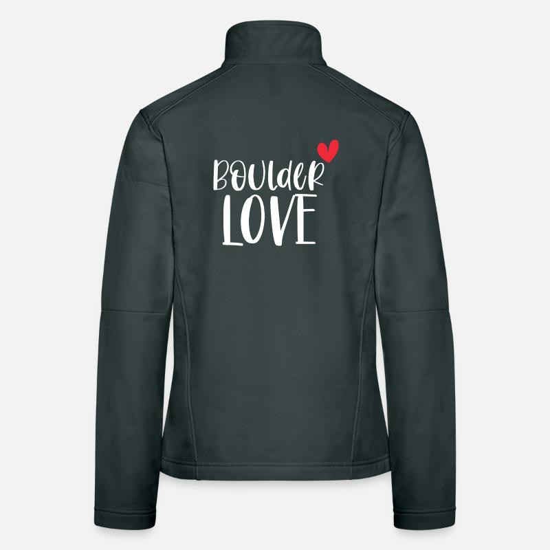 Escalade Bloc Boulder Love Mountains Cadeau Veste en tissu softshell Femme