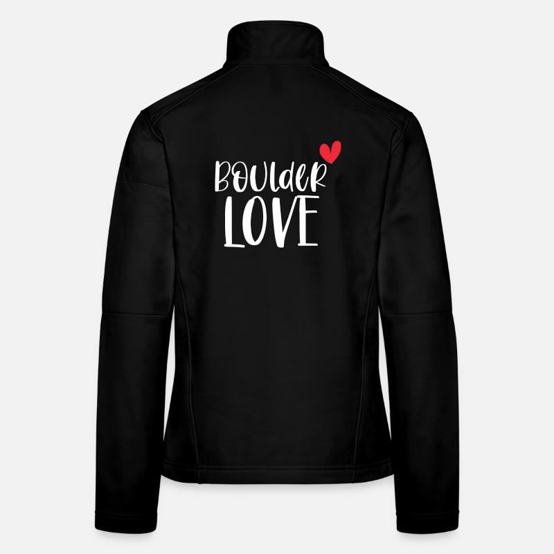 Escalade Bloc Boulder Love Mountains Cadeau Veste en tissu softshell Femme
