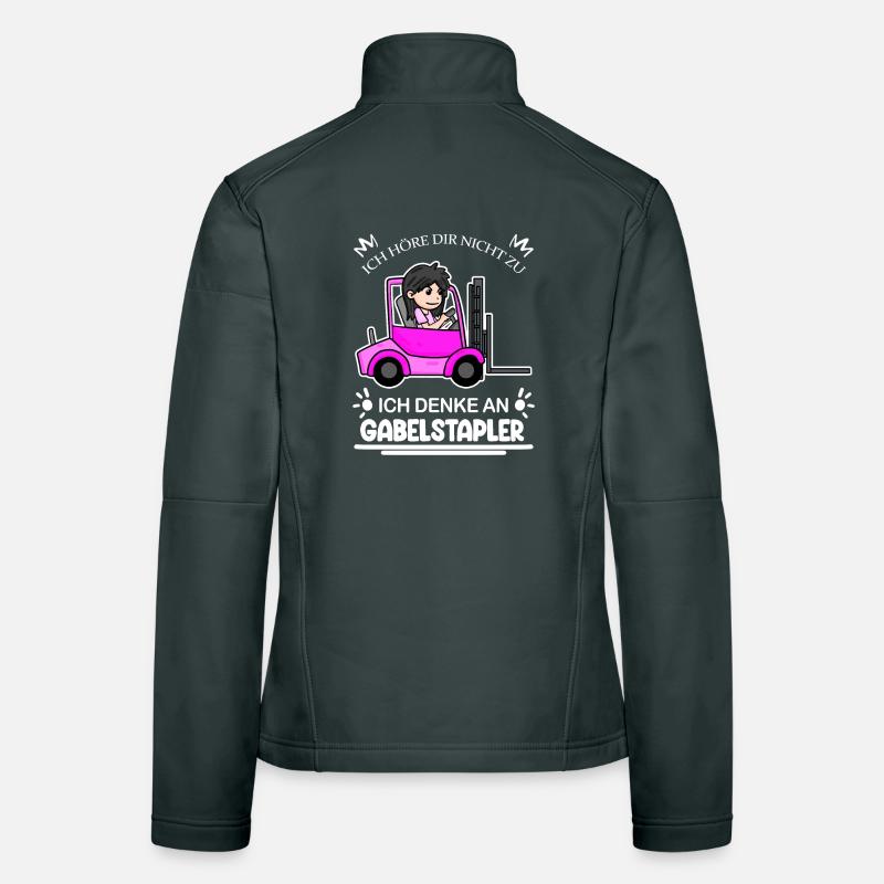 Staplerfahrerin Gabelstapler Lager Logistik Damen Frauen Softshelljacke