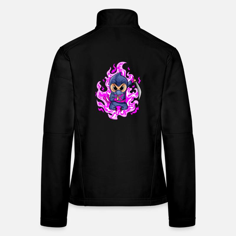 Ninja Mädchen in Rosa Frauen Softshelljacke