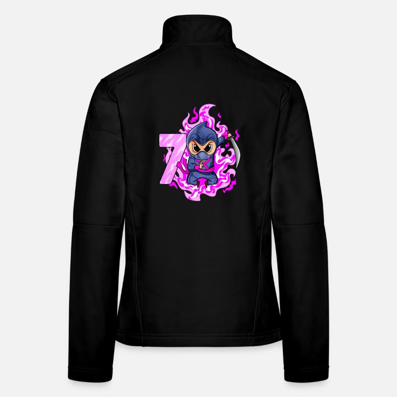 7. Geburtstag Mädchen 7 Jahre alt Ninja Frauen Softshelljacke