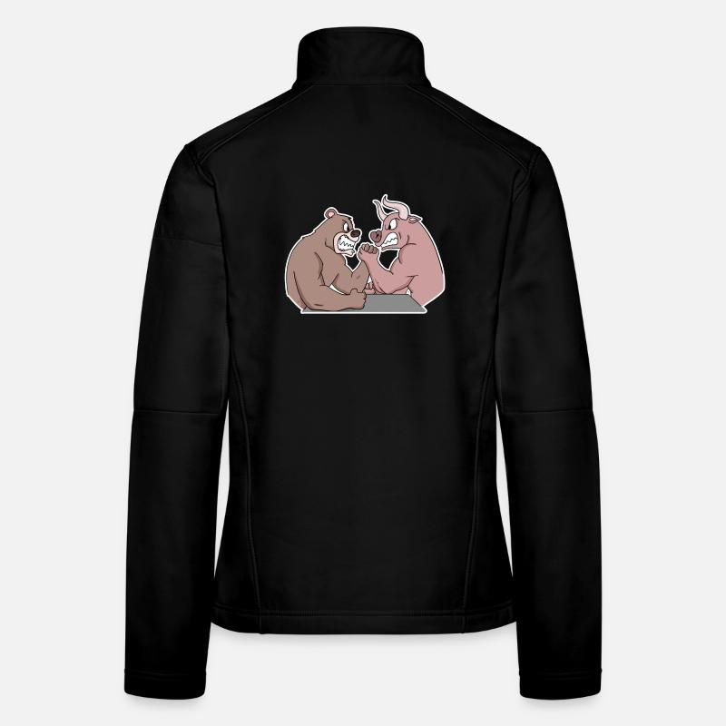 Bull and Bear Armwrestler Arm Press Veste en tissu softshell Femme