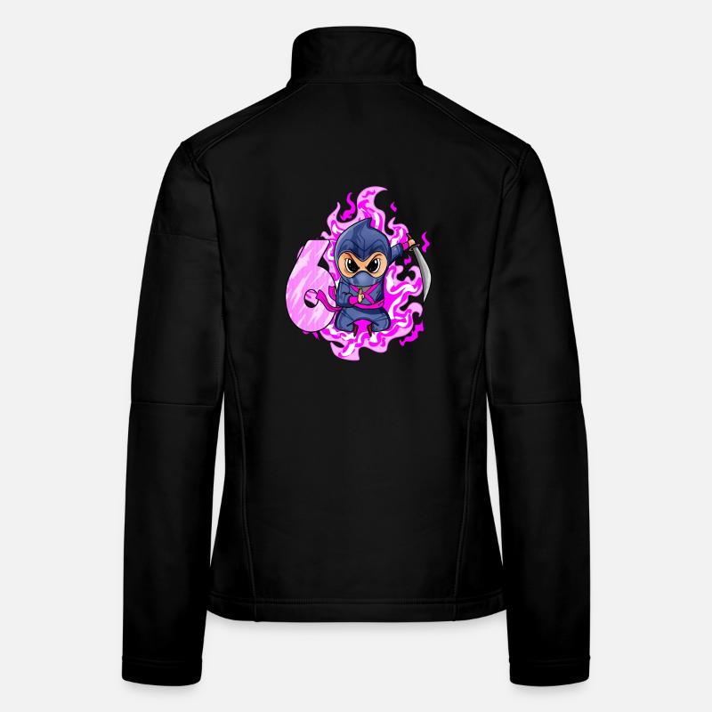 6. Geburtstag Mädchen 6 Jahre alt Ninja Frauen Softshelljacke