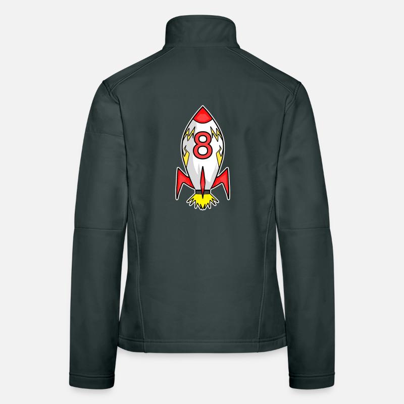 Rocket Boy 8th Birthday Women's Softshell Jacket